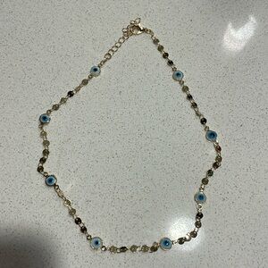 Beautiful gold evil eye necklace